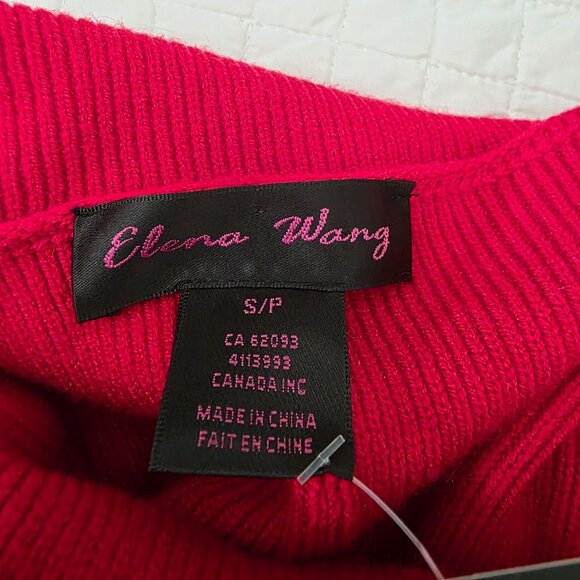 Elena Wang Red Button-Side Turtleneck Sweater S - Picture 5 of 12